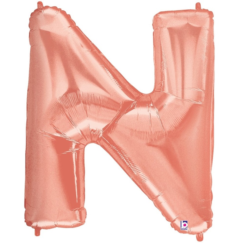 Betallic N Rose Gold 34 inch Shaped Foil Balloon 1ct