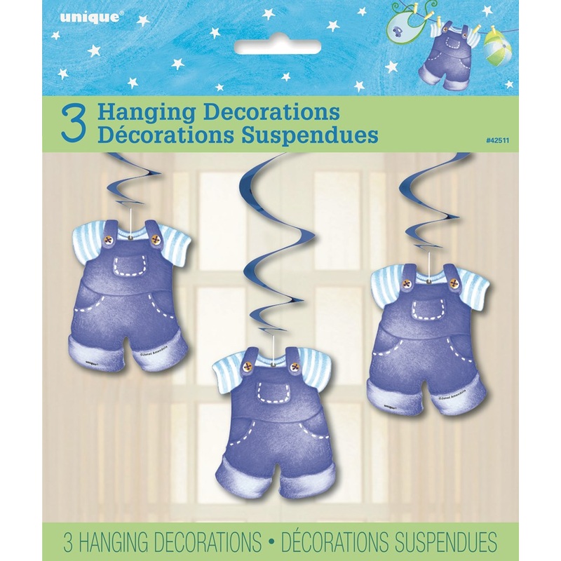 Clothesline Blue Hang Swirl 26in 3ct