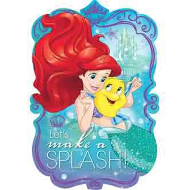 Disney Ariel Dream Big Invitation 8ct