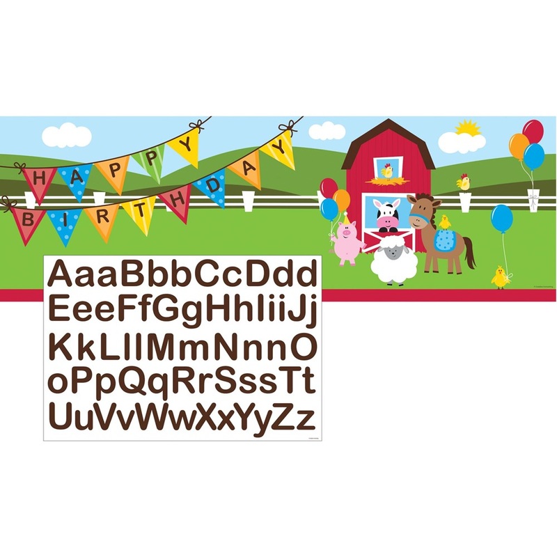 Farmhouse Fun Giant Party Banner With Stick 1Ct