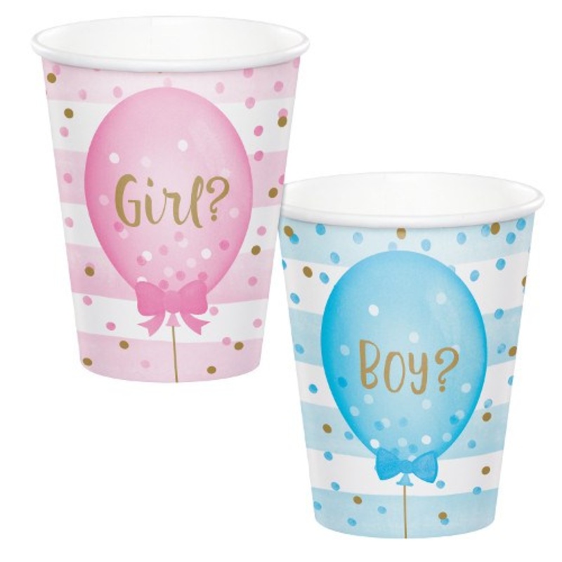 Gender Reveal Balloon Cup 9oz 8ct