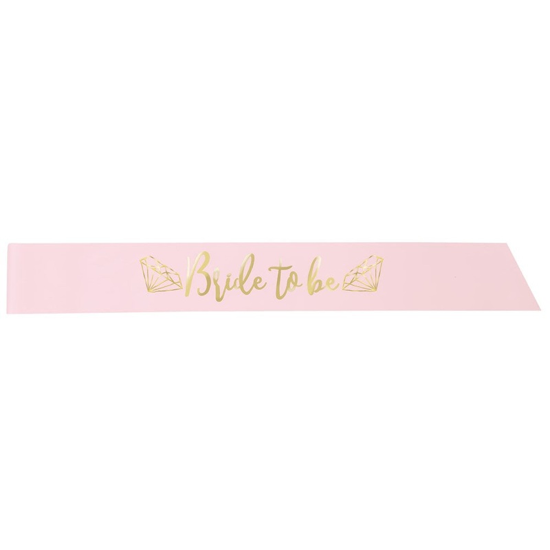 Pink and Gold Bride To Be Sash