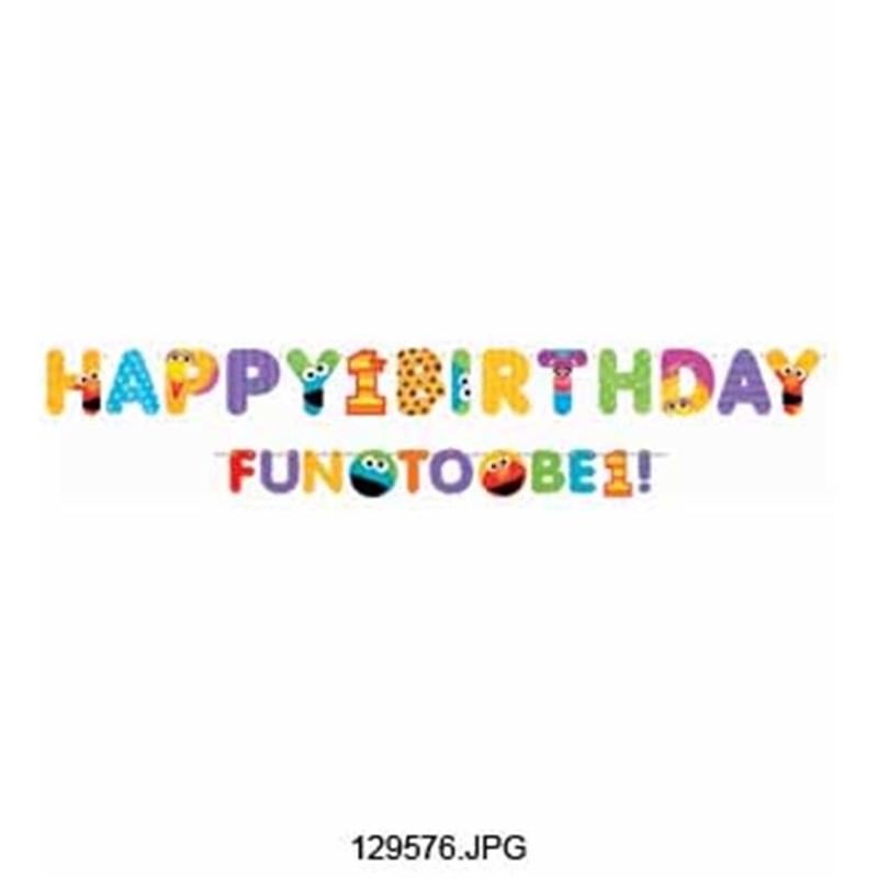 Sesame 1 St Illustrated Letter Banner Co