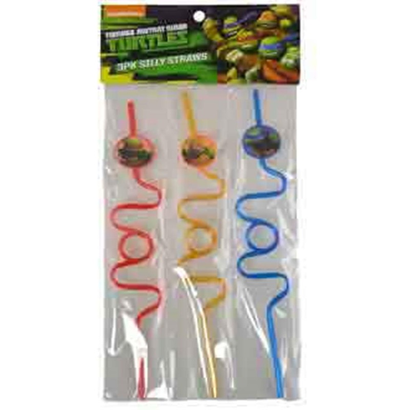 TMNT Teenage Ninja Turtle Straws 3pk