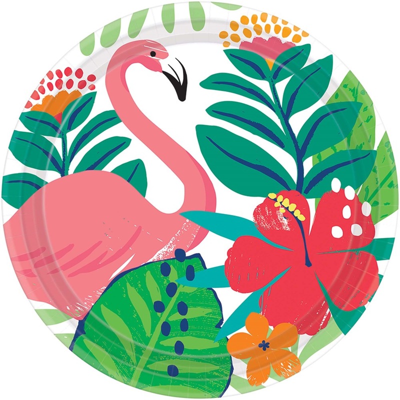Tropical Jungle Round Plates 7 inch 18ct