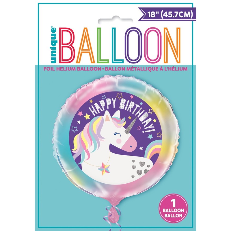 Unicorn Foil Balloon 18in