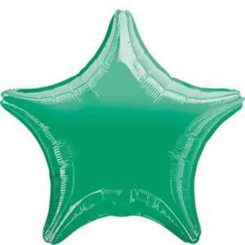 19" Metalic Green Star Shape