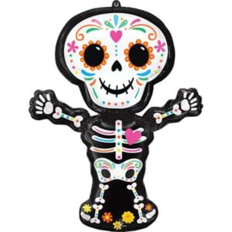 34" Day of The Dead Standing Skeleton