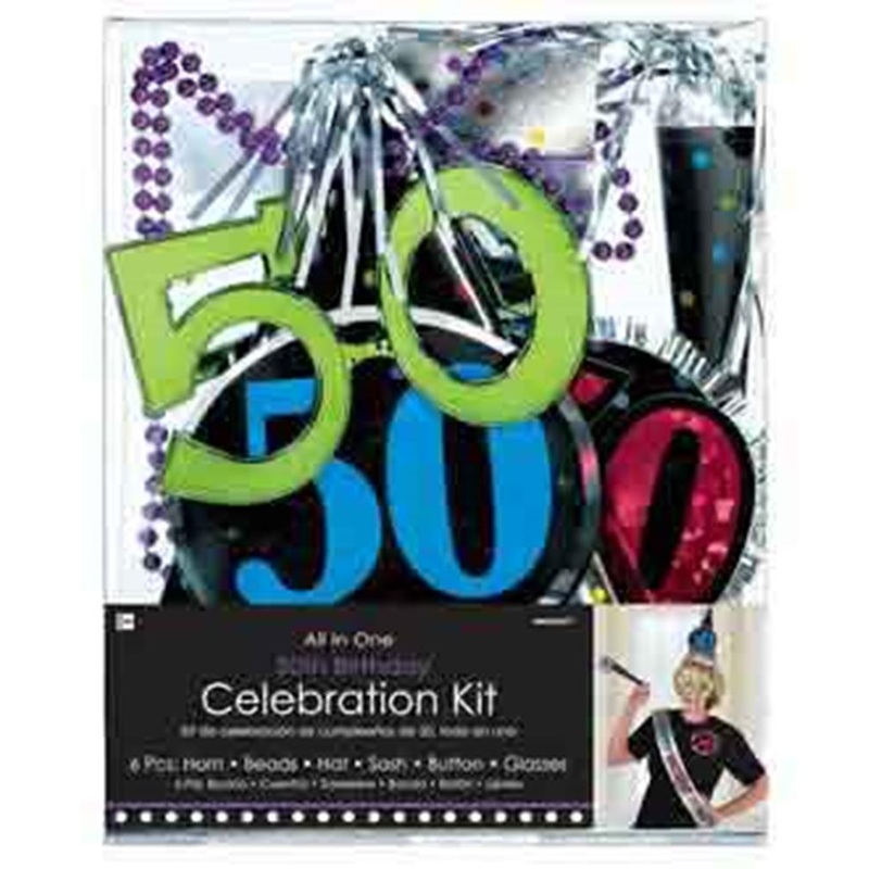 50th Happy Birthday Party Kit 1ct