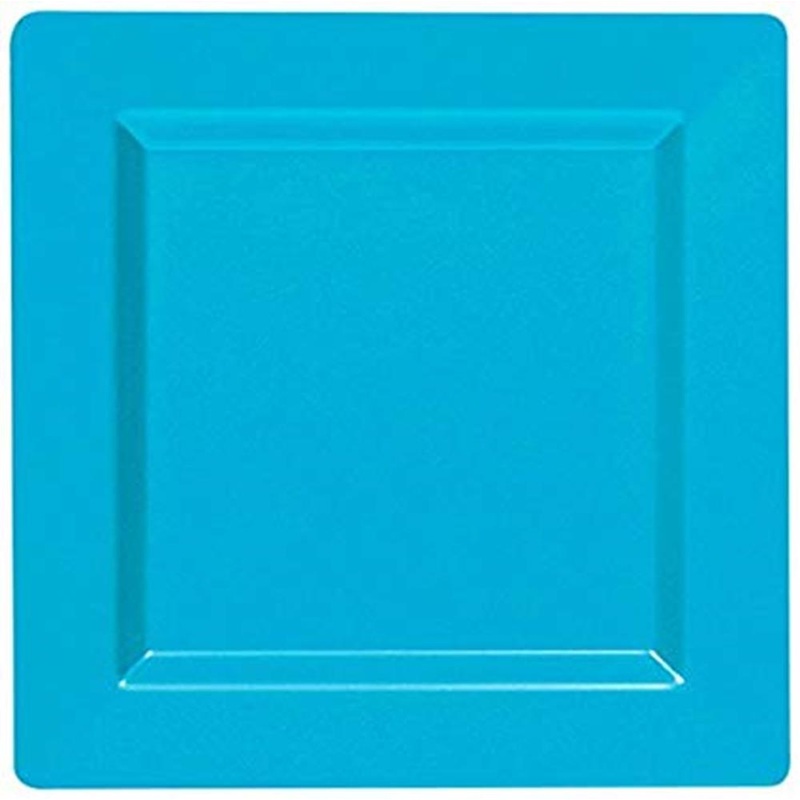 Caribbean Blue Plate Square 7.25in 10ct
