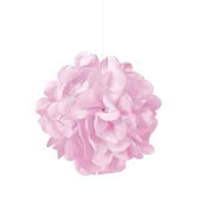 Lovely Pink Mini Puff 9 inch Tissue Decorations, 3ct