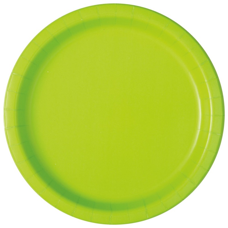 Neon Green Plate (L) 16ct