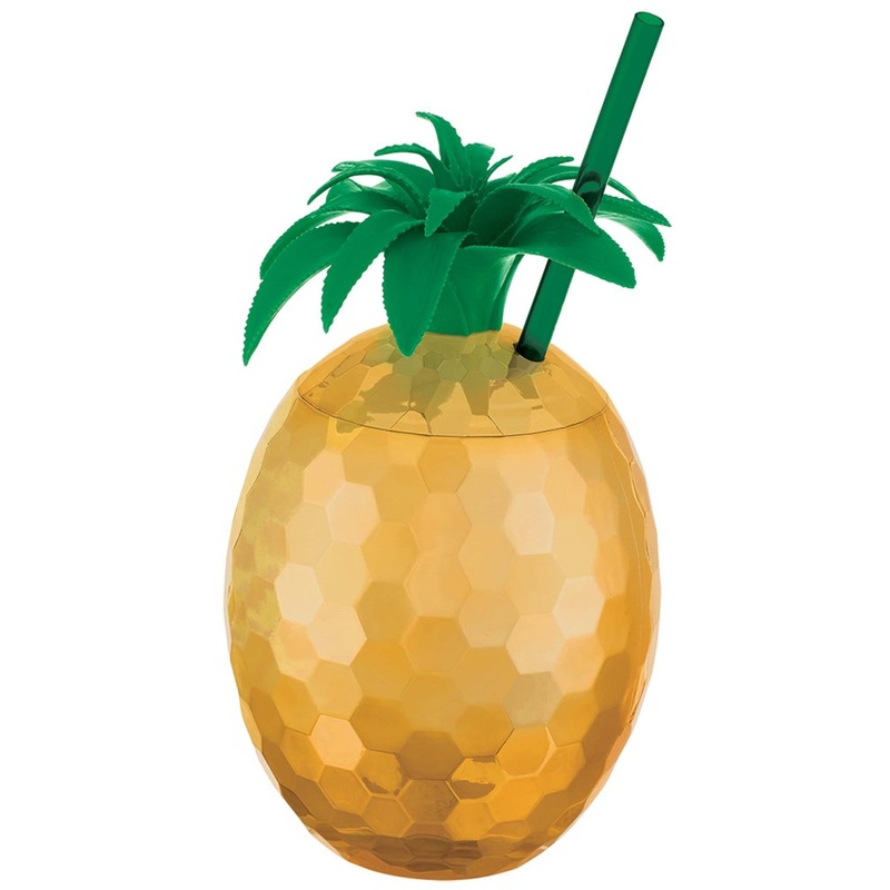 Pineapple Straw Cup Gold