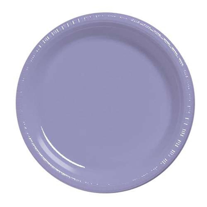 Round Plastic Plates Lavender 9 inch 20ct