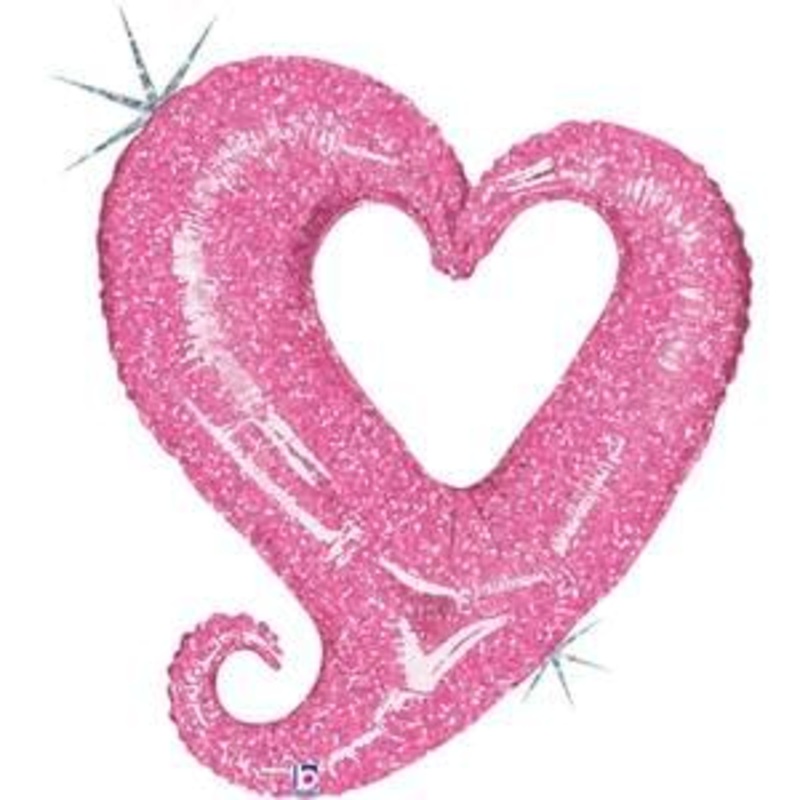 37" Valentine's - Chain of Hearts Pink