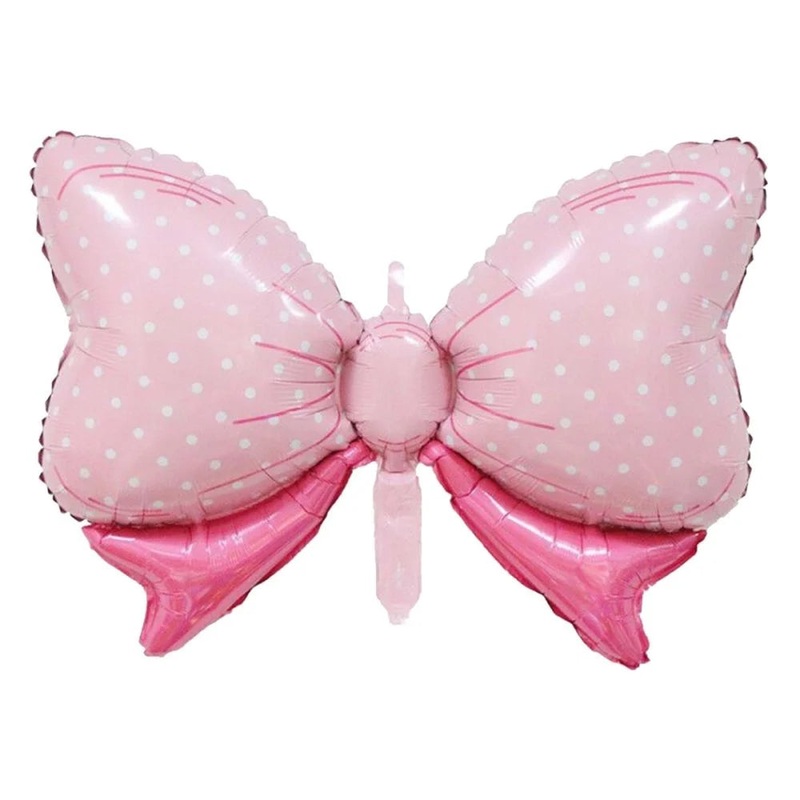 27 Pink Polka Dot Bow Balloon