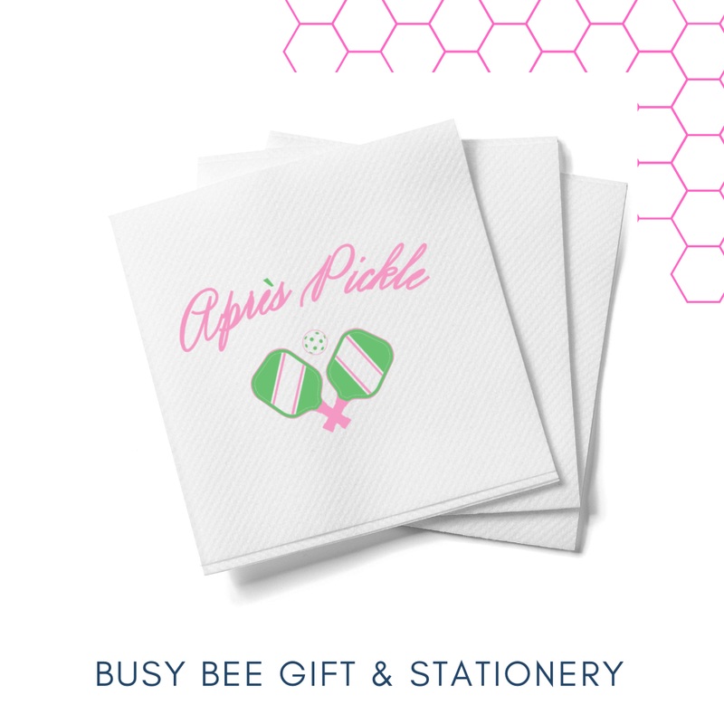 Apres Pickle Cocktail Napkins Pickle Ball