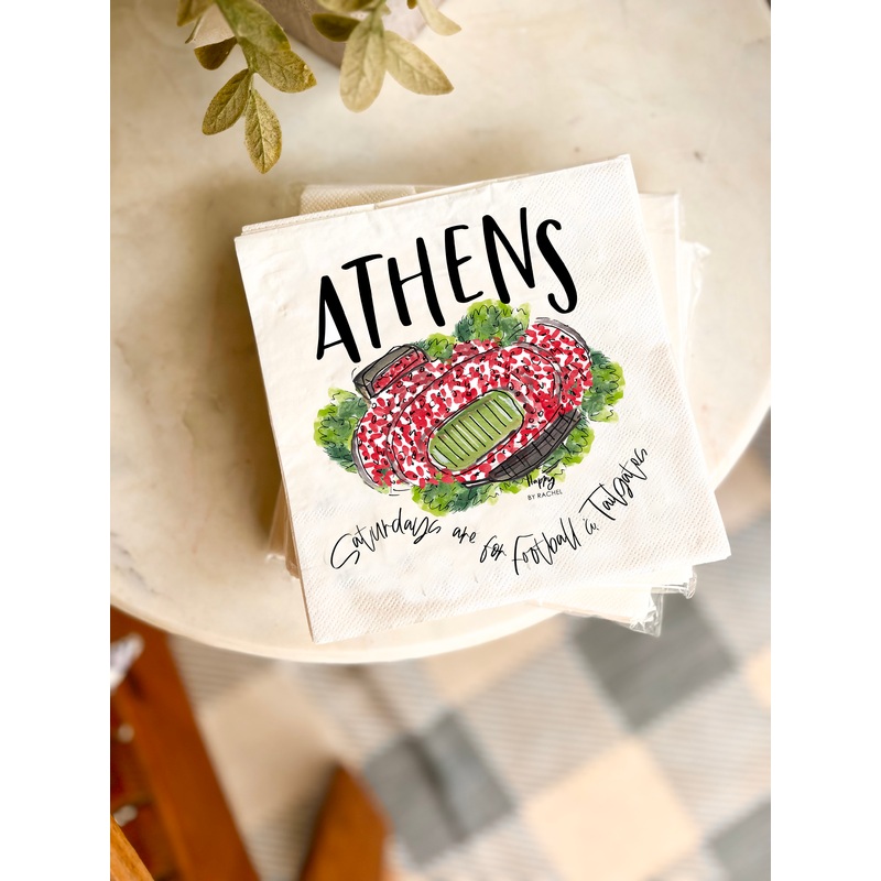 Athens, GA Tailgate Napkins-Pack of 20-Lunch Size-Full Color