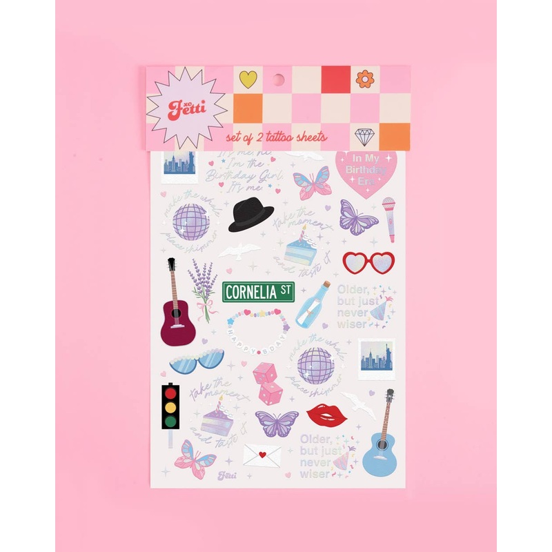 Birthday Era Tattoos - 50 temporary tattoos