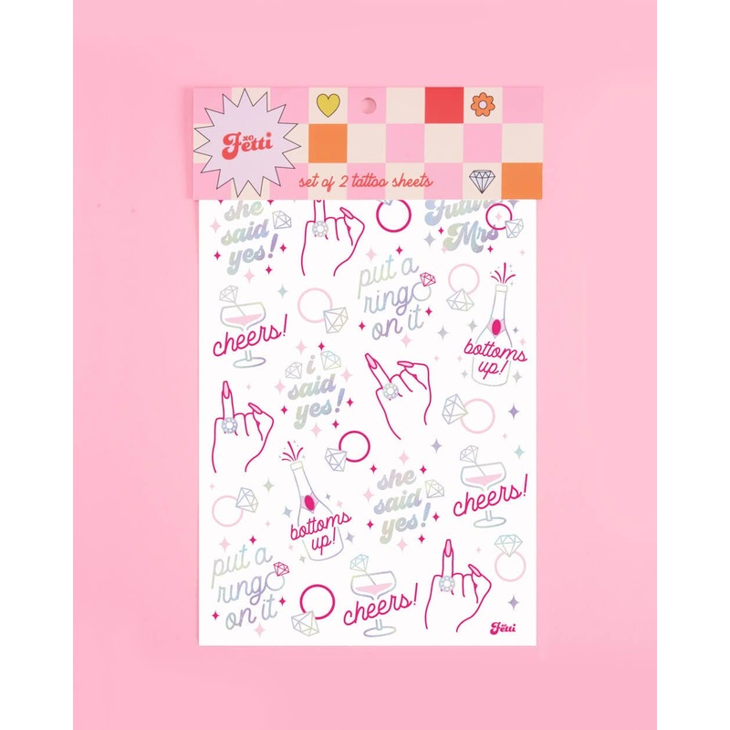 Bride Ring Finger Bachelorette Temporary Tattoos, Supplies