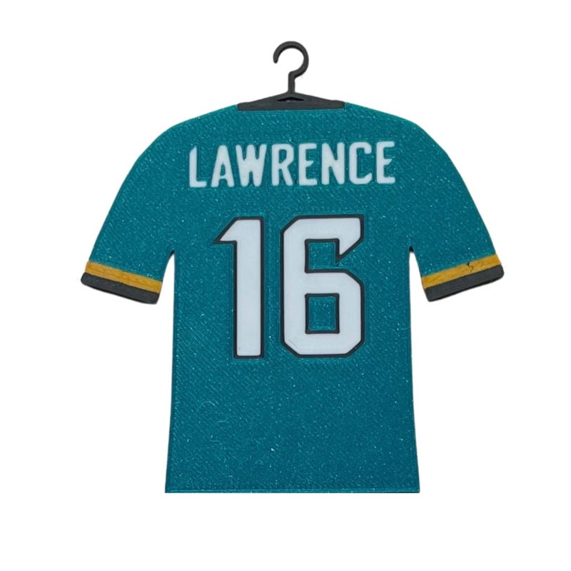 Jaguars Number 16 Trevor Lawerence Jersey Ornament