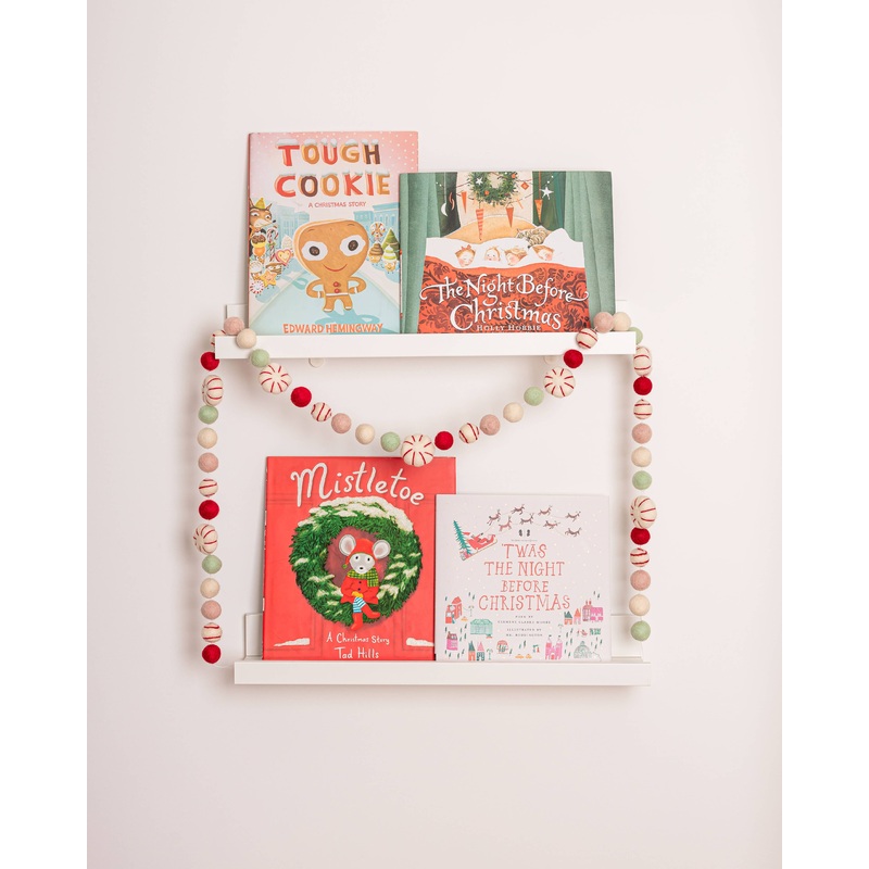 Peppermint Swirls Christmas Felt Garland