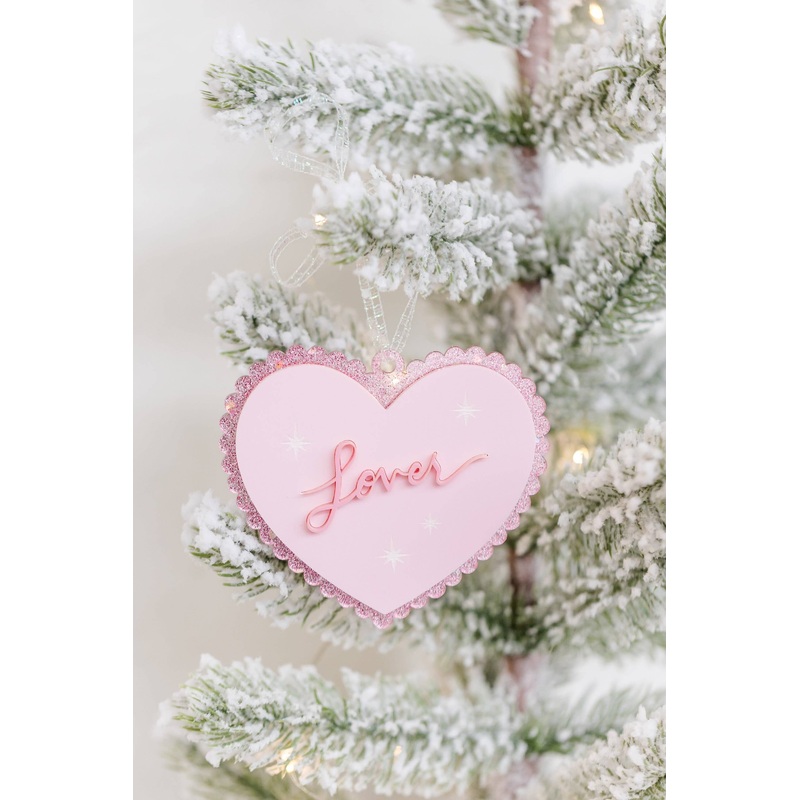 Taylor Swift Lover Scalloped Heart Ornament