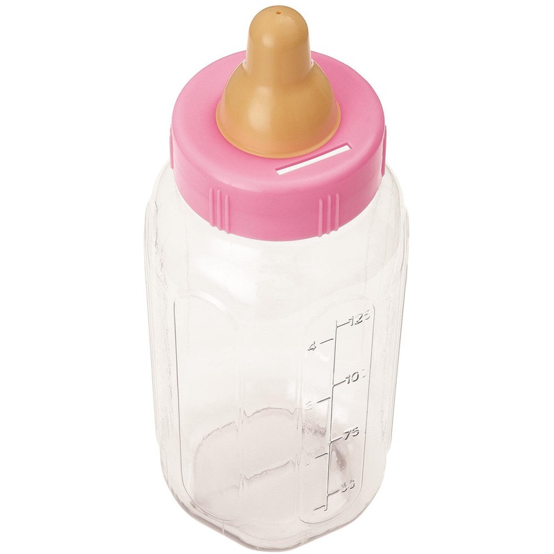 Baby Bottle Bank Pink Party Favors
