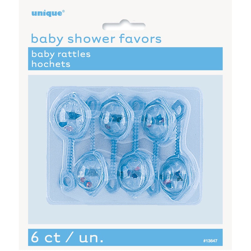 Baby Rattles Blue Party Favors