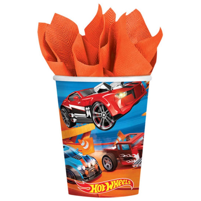 Hot Wheels Wild Racer Paper Cups - Pack of 8