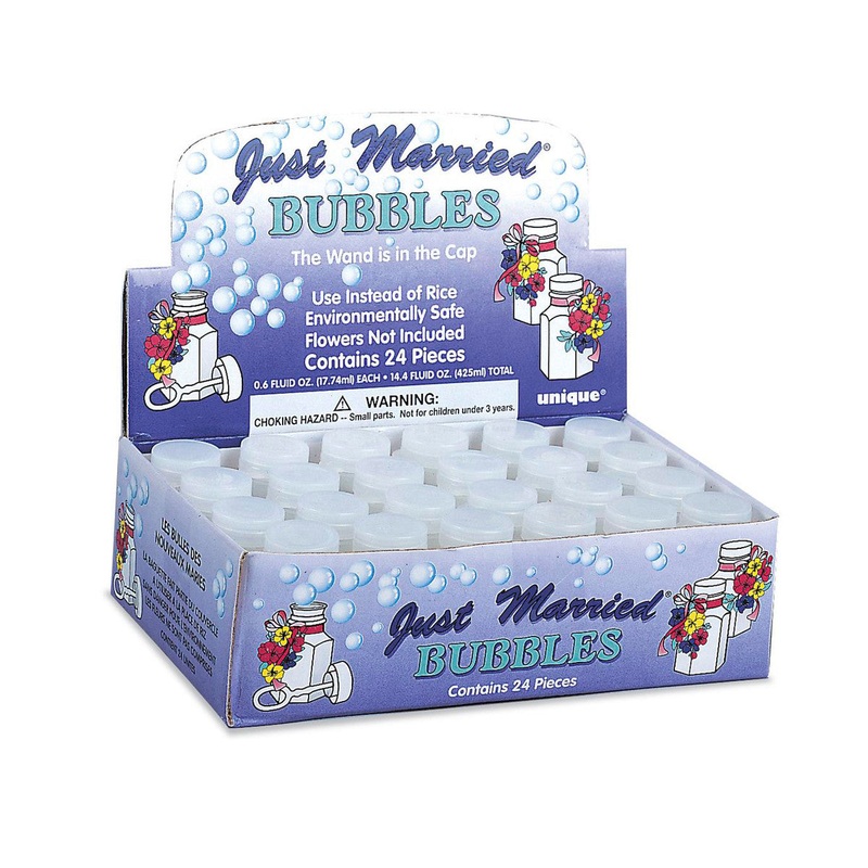 Just Married Bubbles - Pack of 24