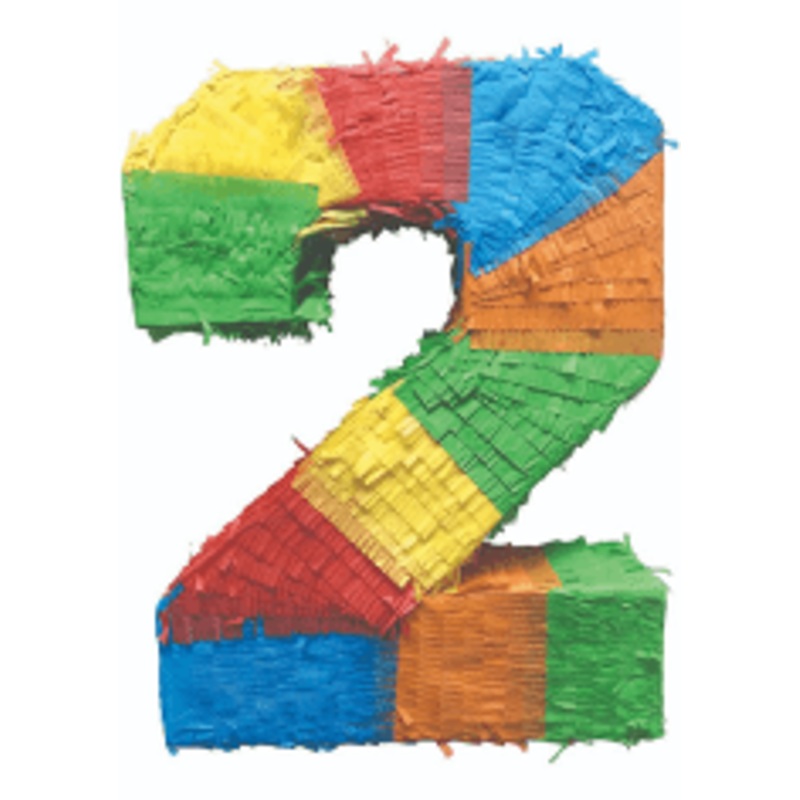 Number 2 Pinata Multicoloured