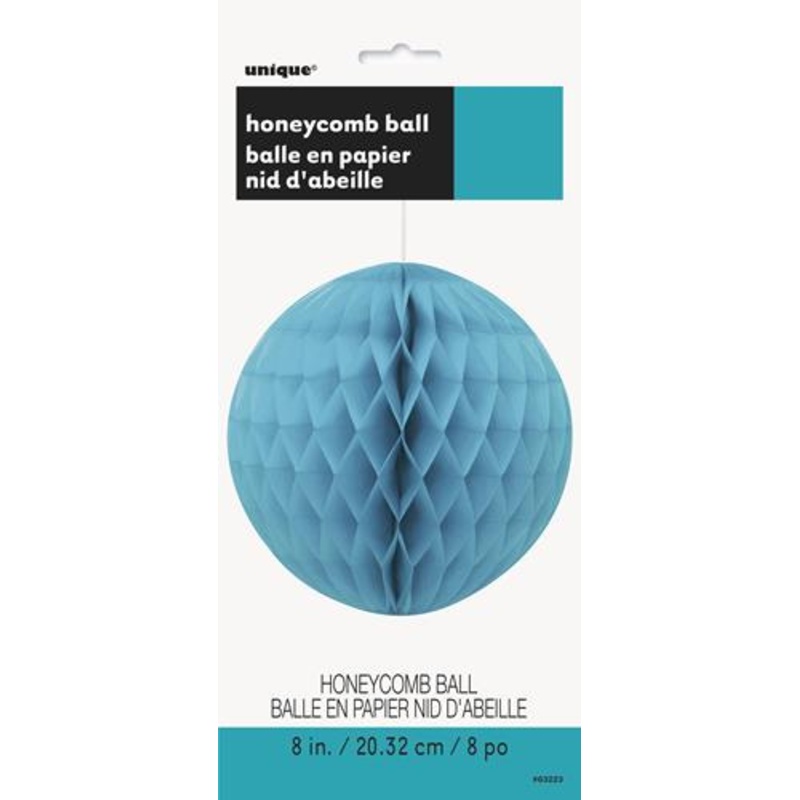 Paper Decoration Honeycomb Ball Caribbean Teal 20cm