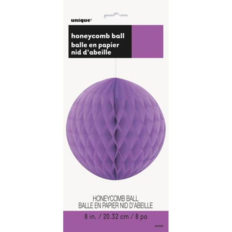 Paper Decoration Honeycomb Ball Pretty Purple 20cm
