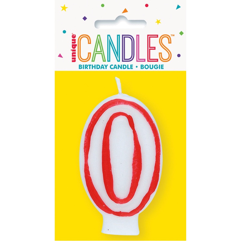 Red Border Candle Number #0