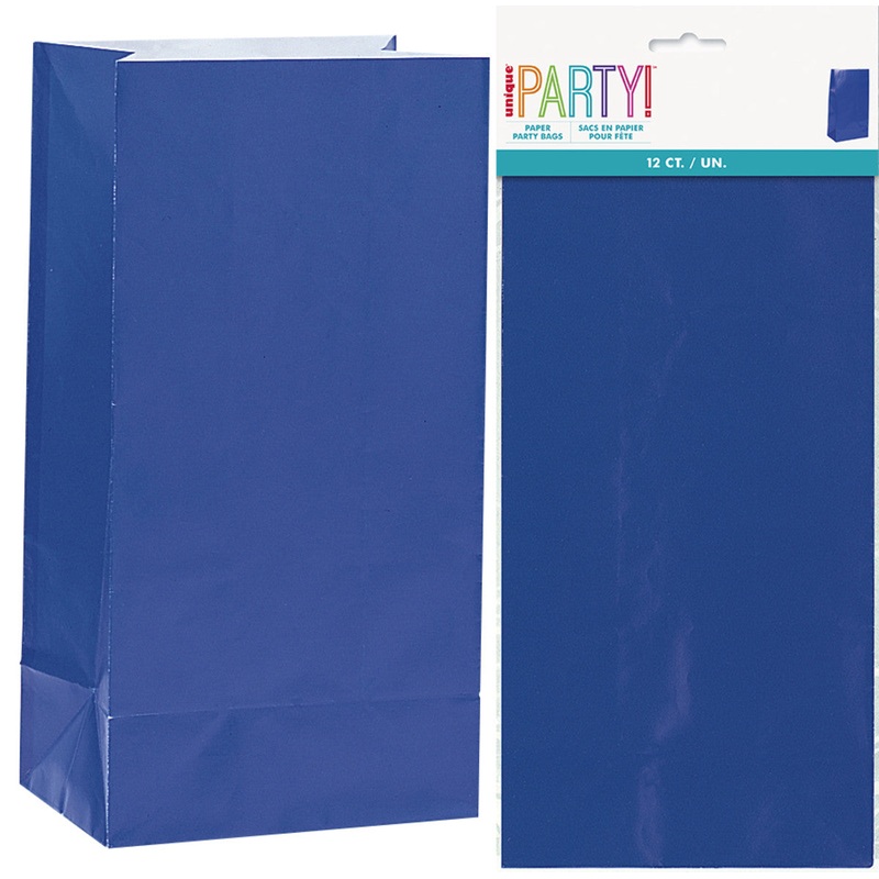 Royal Blue Paper Birthday Loot Bags