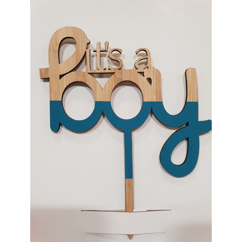 "It's a Boy" Cake Topper- Bamboo