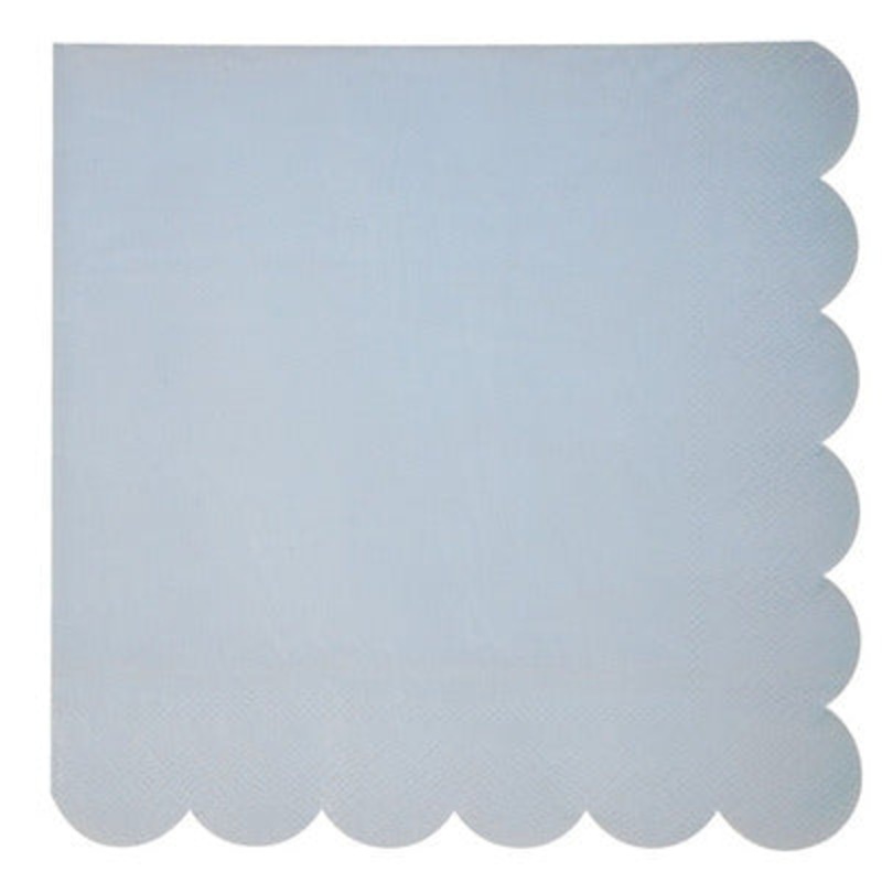 Pale Blue Scallop Edge Napkins