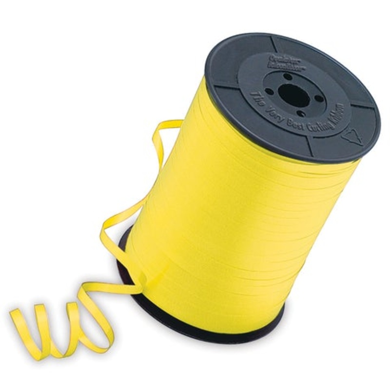 Yellow Curling Balloon Ribbon