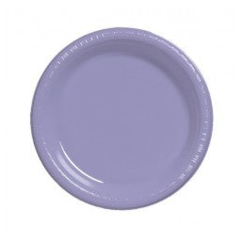 Lilac Plastic Lunch Plates Pack 25