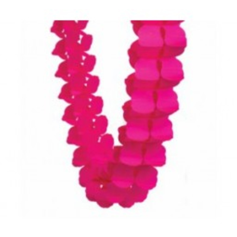 Magenta/Hot Pink Paper Honeycomb Garland