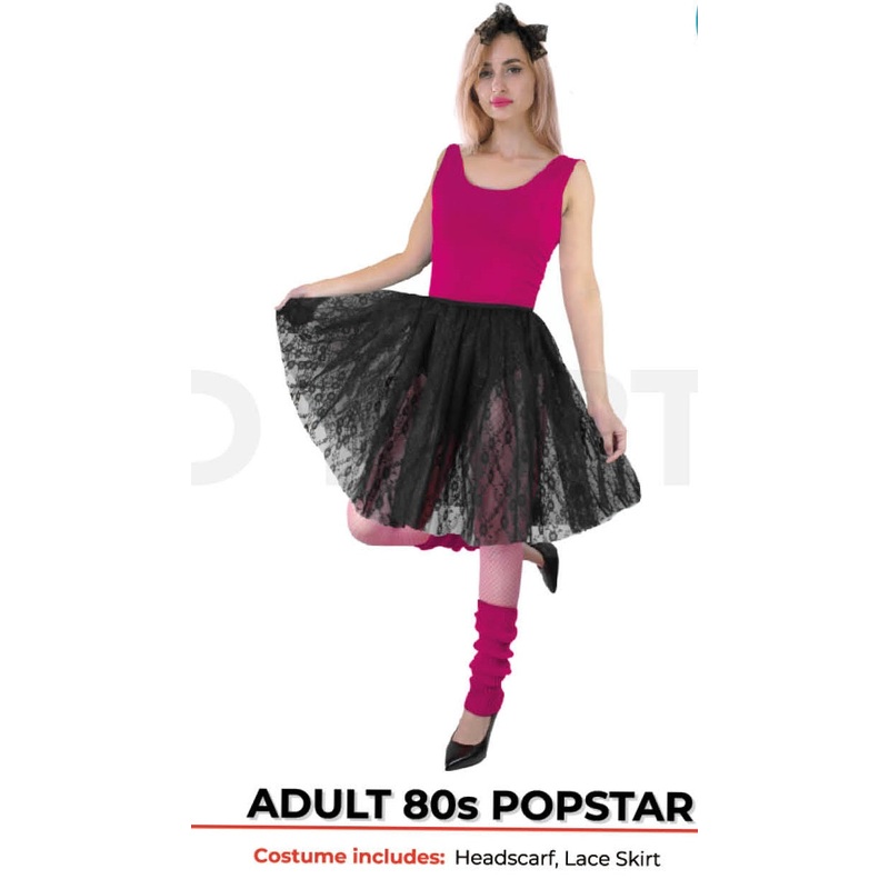 80's Popstar skirt & headscarf