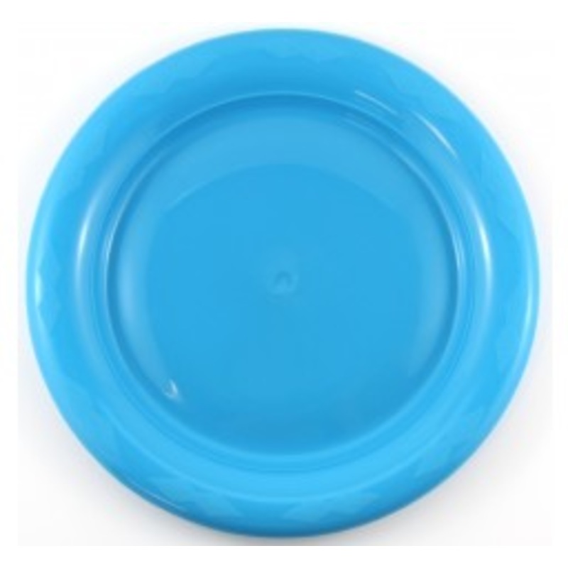 Azure Blue Plastic Dinner Plates Pack 20