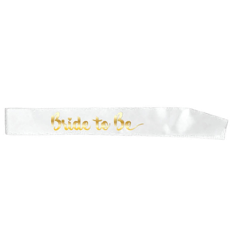 Bride To Be Sash White