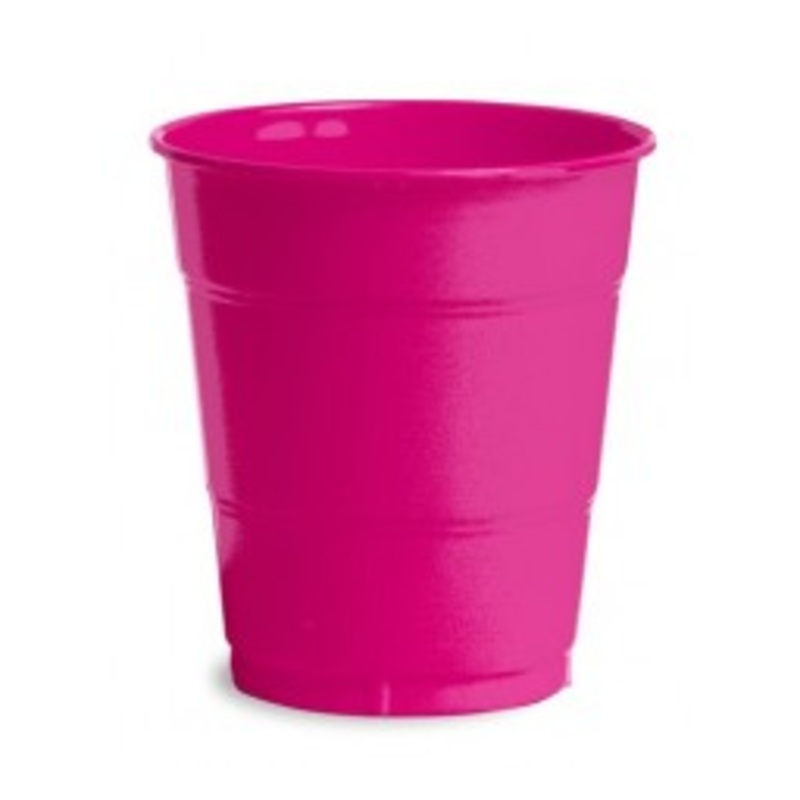 Hot Pink Plastic Cups