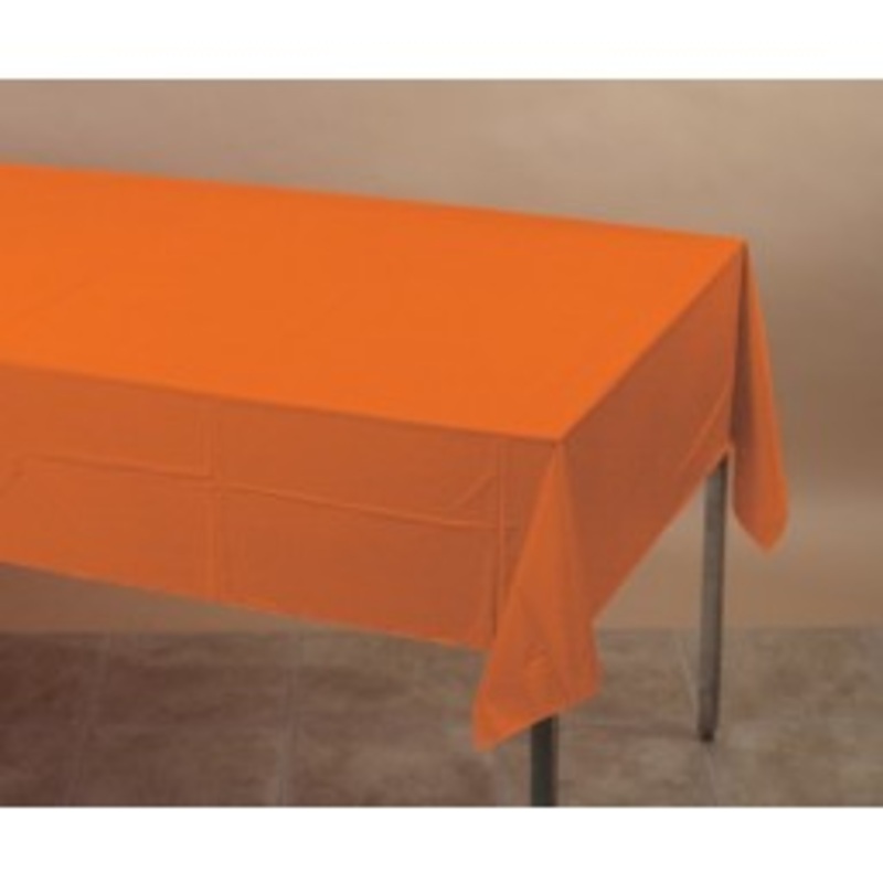 Orange Rectangle Plastic Tablecover