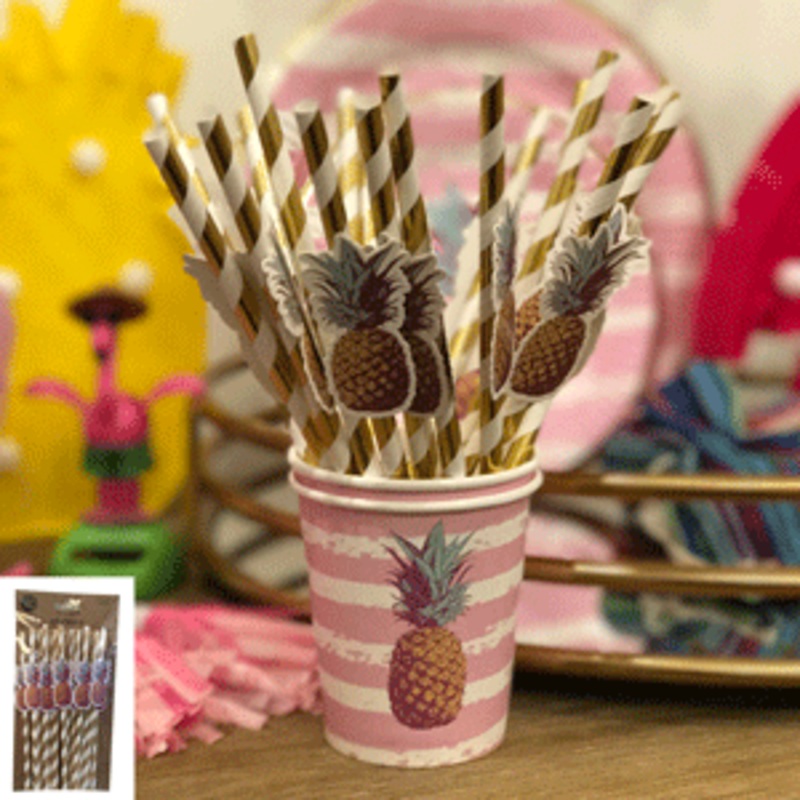 Pineapple Paper Straws