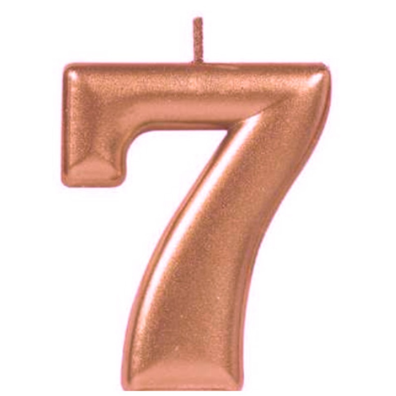 Rose Gold Number 7 Candle