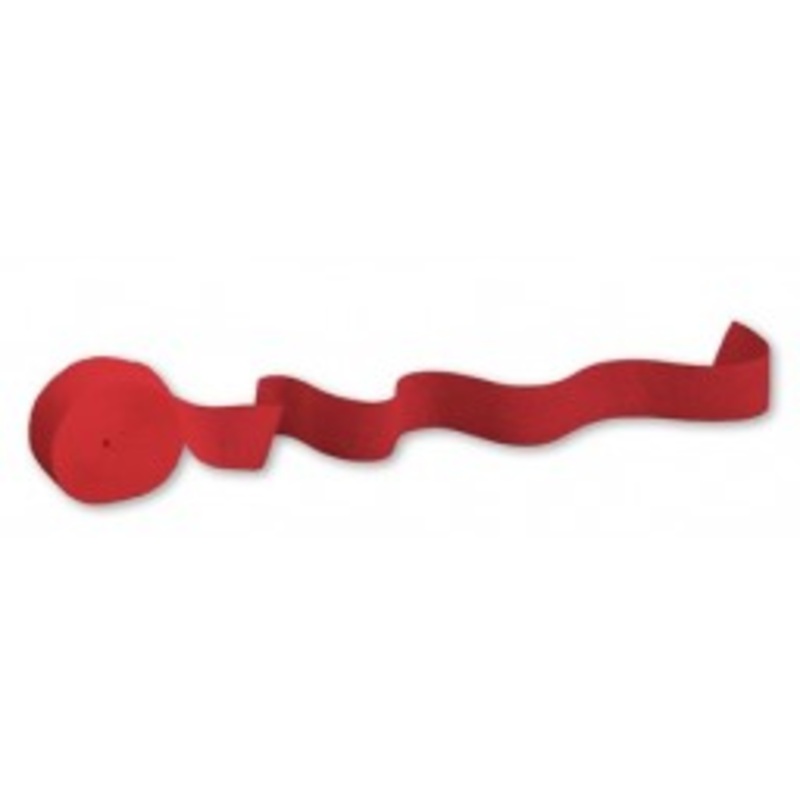 Scarlet/Red Crepe Streamer Roll