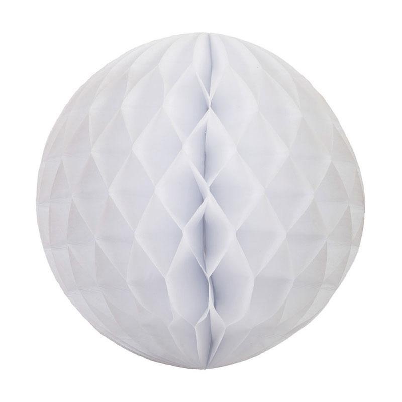 White Honeycomb Balls 25cm